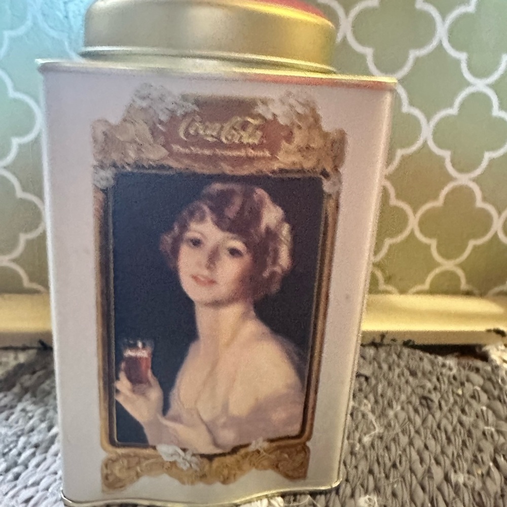 Vintage Coca-Cola Tin with Lady Portrait